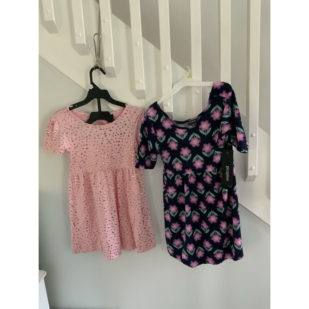 Picapino Girls Summer Spring Dresses 2 Pieces Set  6X NWT